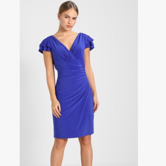 ralph lauren flutter sleeve dress